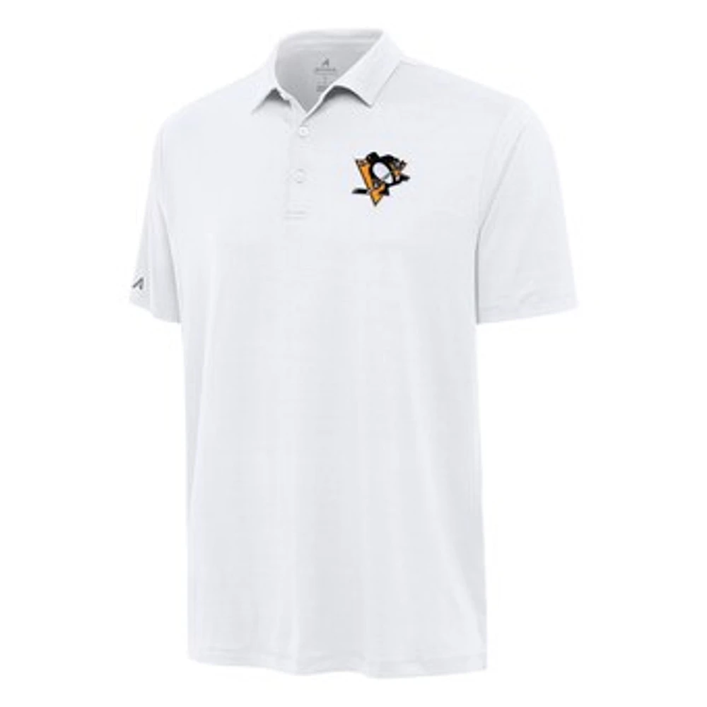Men's Antigua White Pittsburgh Penguins Reprocess Polo