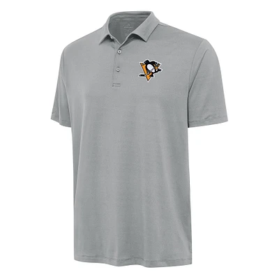 Men's Antigua Gray Pittsburgh Penguins Reprocess Polo