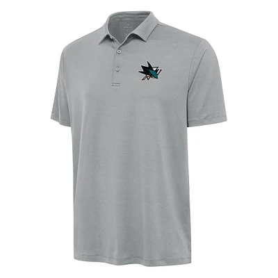 Men's Antigua Gray San Jose Sharks Reprocess Polo