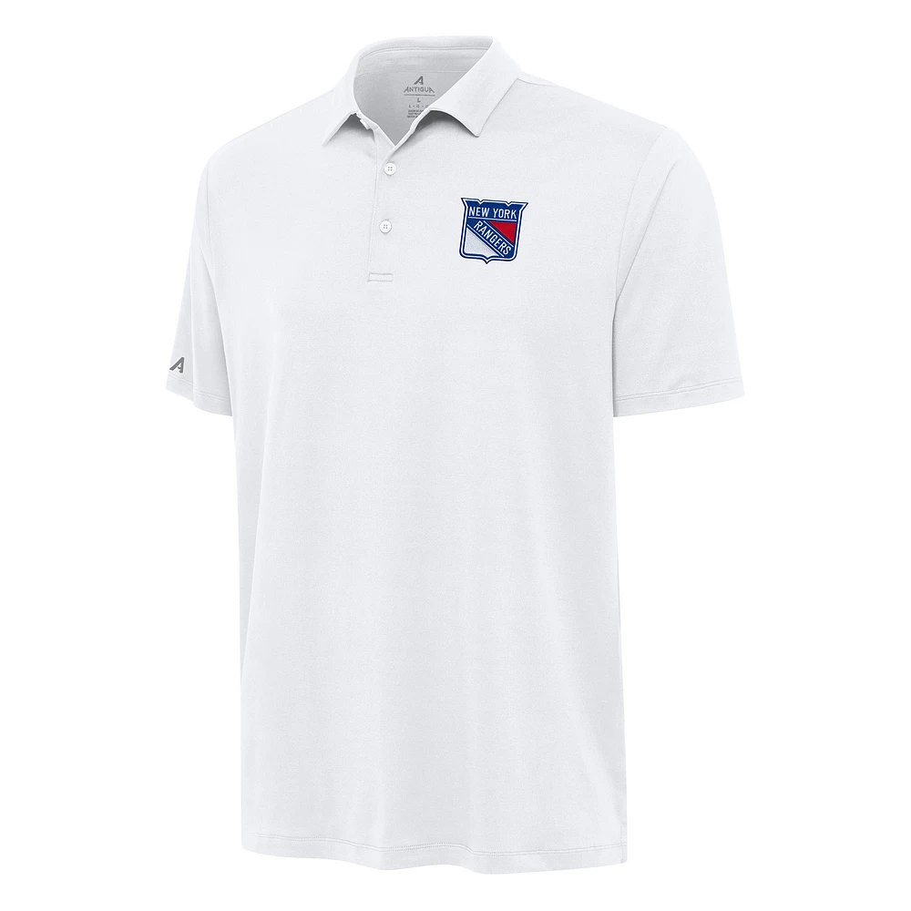 Men's Antigua White New York Rangers Reprocess Polo