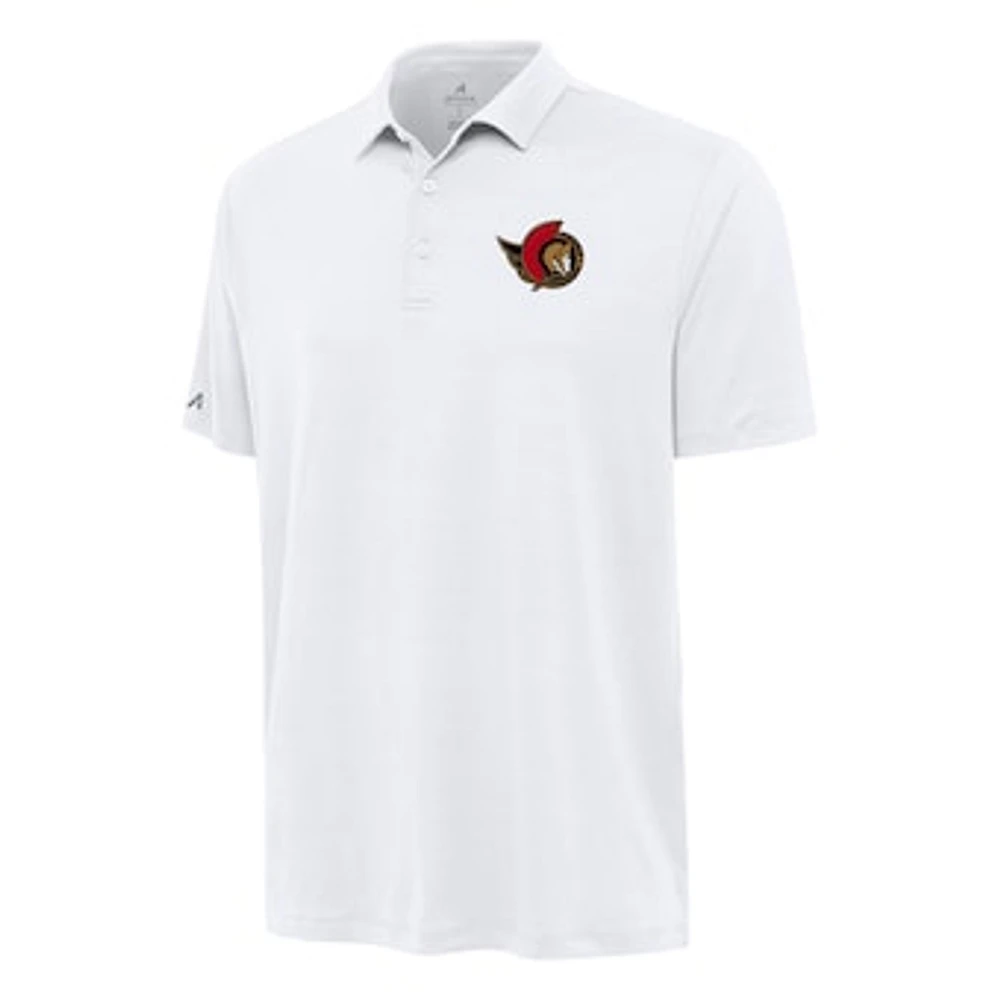 Men's Antigua White Ottawa Senators Reprocess Polo
