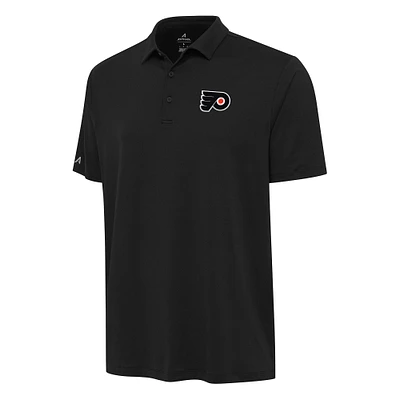Men's Antigua Black Philadelphia Flyers Reprocess Polo