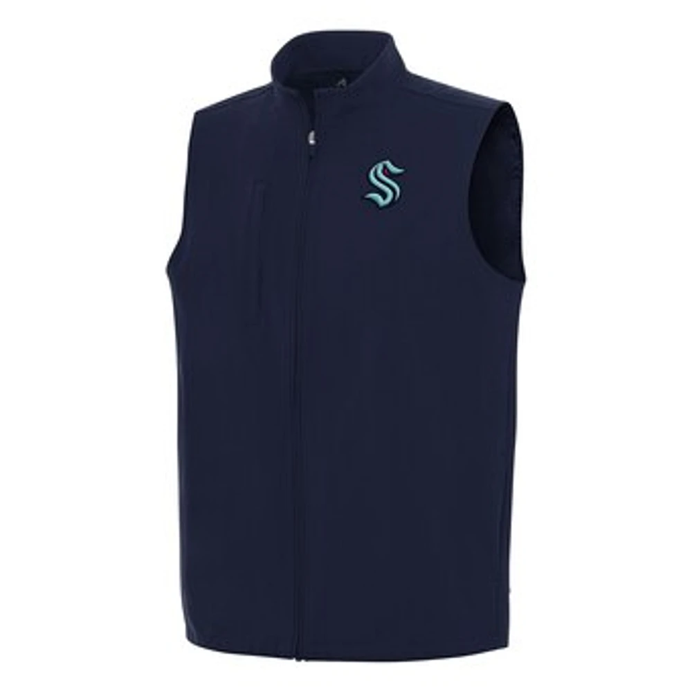 Men's Antigua Navy Seattle Kraken Regard Full-Zip Vest