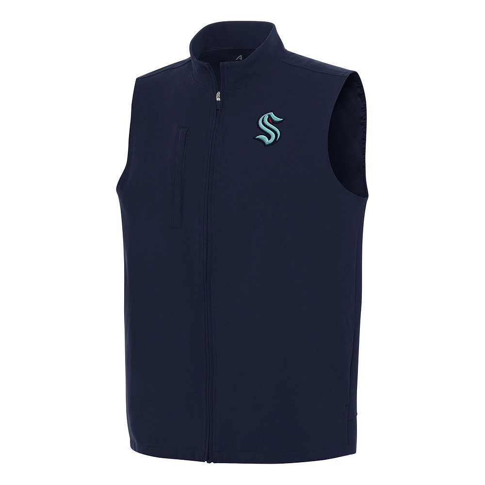 Men's Antigua Navy Seattle Kraken Regard Full-Zip Vest