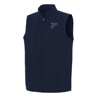 Men's Antigua Navy St. Louis Blues Regard Full-Zip Vest