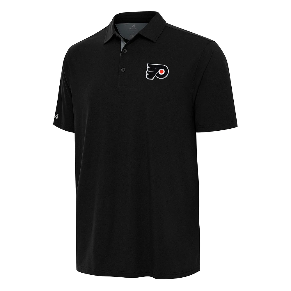 Men's Antigua Black Philadelphia Flyers Era Polo