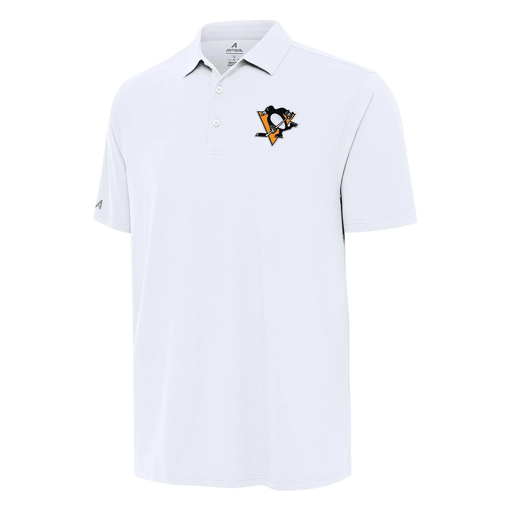 Men's Antigua White Pittsburgh Penguins Era Polo