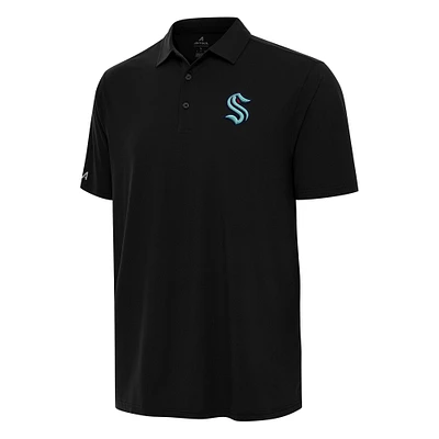 Men's Antigua Black Seattle Kraken Era Polo