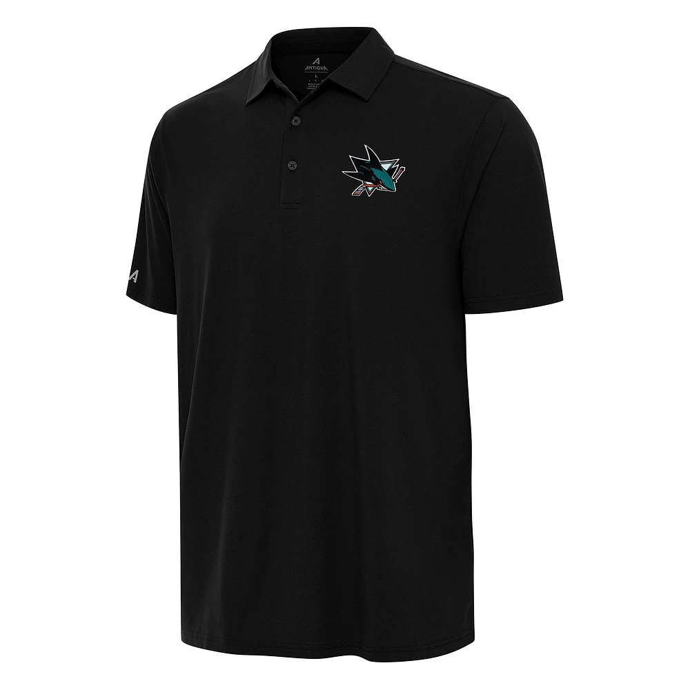 Men's Antigua Black San Jose Sharks Era Polo