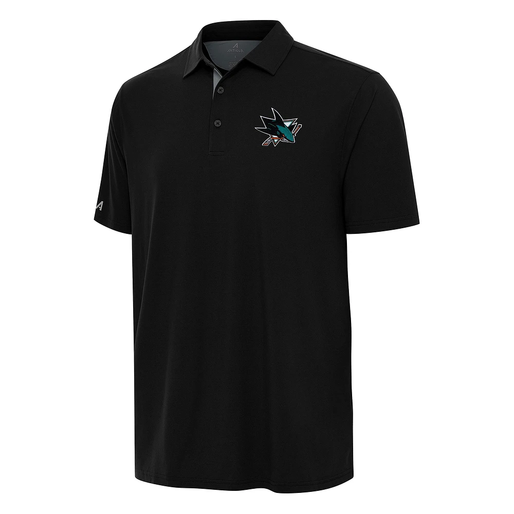 Men's Antigua Black San Jose Sharks Era Polo