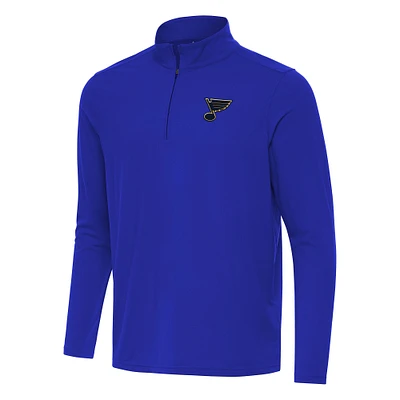 Men's Antigua Royal St. Louis Blues Intent Quarter-Zip Top
