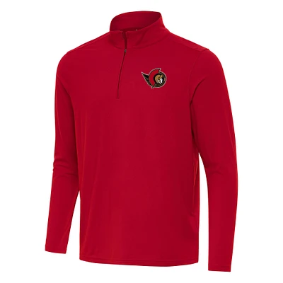 Men's Antigua Red Ottawa Senators Intent Quarter-Zip Top