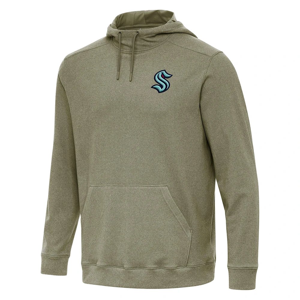 Men's Antigua Olive Seattle Kraken Cloud Pullover Hoodie