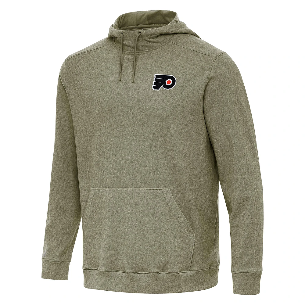 Men's Antigua Olive Philadelphia Flyers Cloud Pullover Hoodie