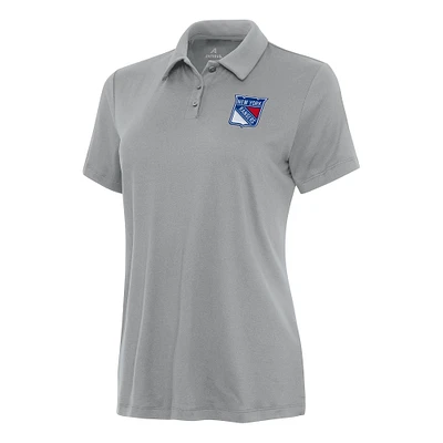 Women's Antigua Gray New York Rangers Reprocess Polo
