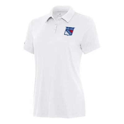Women's Antigua White New York Rangers Reprocess Polo