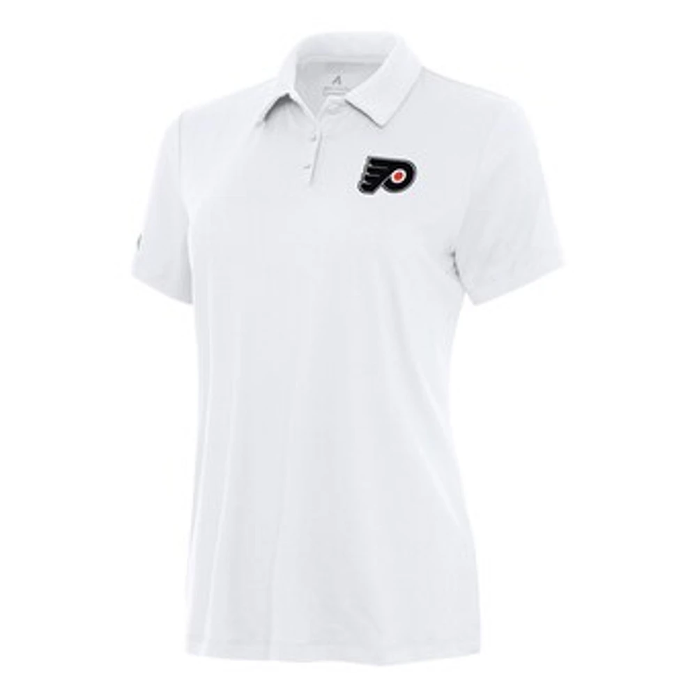 Women's Antigua White Philadelphia Flyers Reprocess Polo