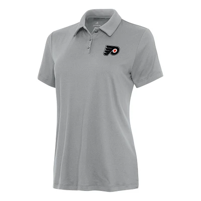 Women's Antigua Gray Philadelphia Flyers Reprocess Polo