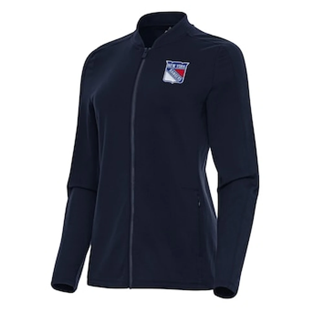 Women's Antigua Navy New York Rangers Continual Full-Zip Jacket