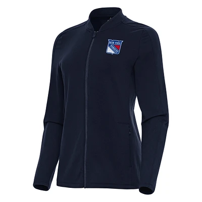 Women's Antigua Navy New York Rangers Continual Full-Zip Jacket