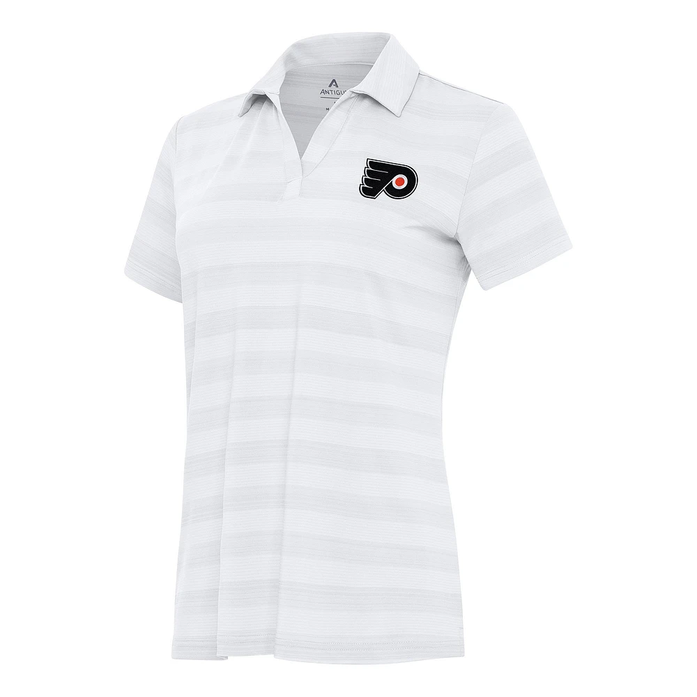 Women's Antigua White Philadelphia Flyers Tunnel Polo