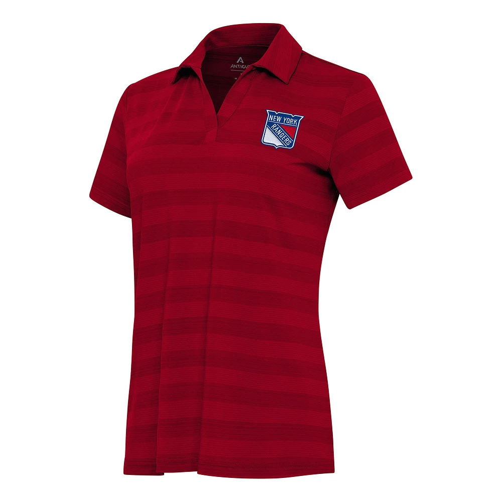 Women's Antigua Red New York Rangers Tunnel Polo