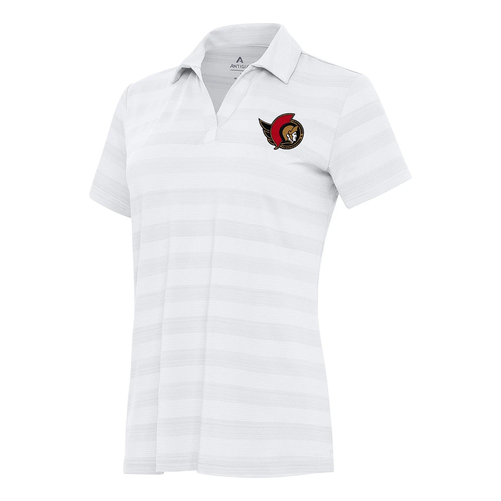 Women's Antigua White Ottawa Senators Tunnel Polo
