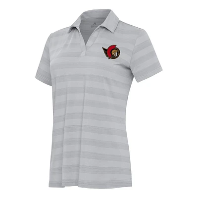 Women's Antigua Gray Ottawa Senators Tunnel Polo