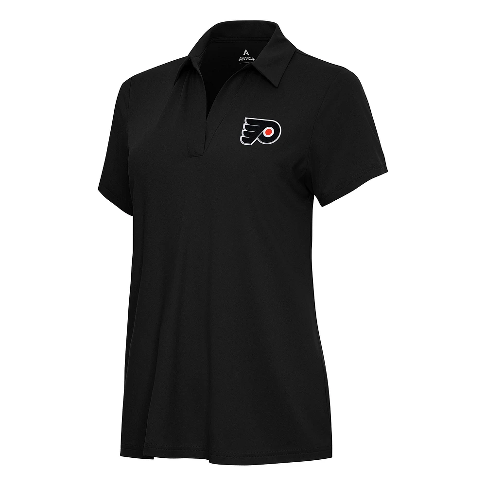Women's Antigua Black Philadelphia Flyers Era Polo