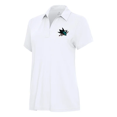 Women's Antigua White San Jose Sharks Era Polo