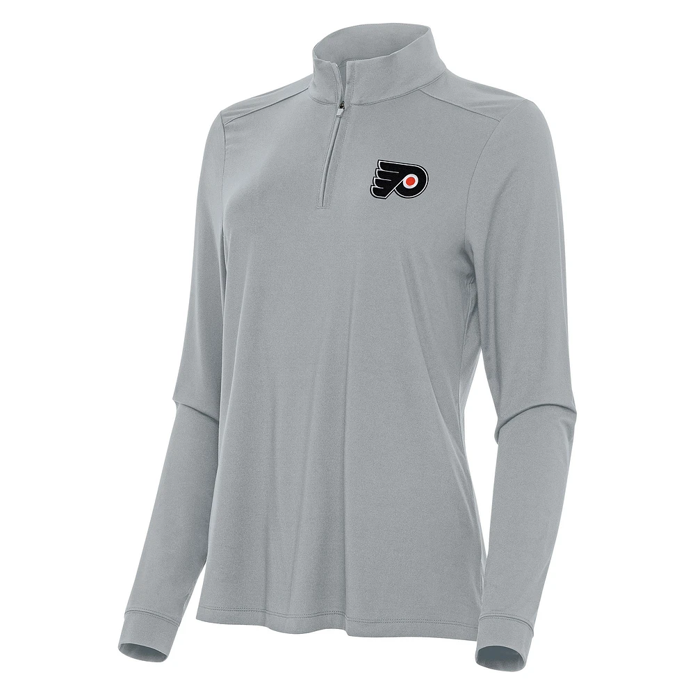 Women's Antigua Philadelphia Flyers Intent Quarter-Zip Top