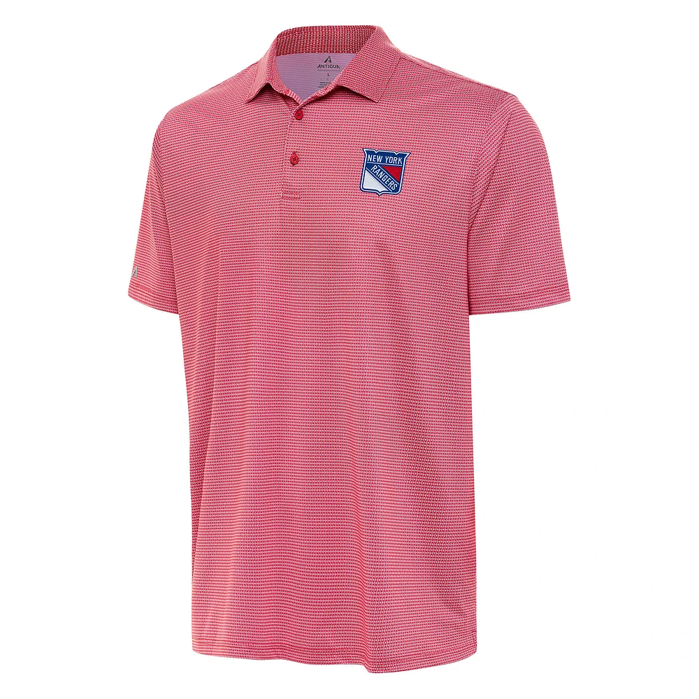 Men's Antigua Red/White New York Rangers Rings Polo