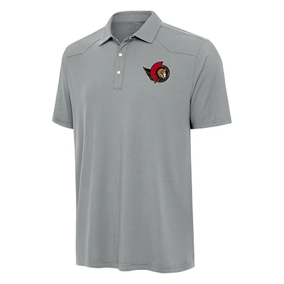 Men's Antigua Gray Ottawa Senators Western Polo