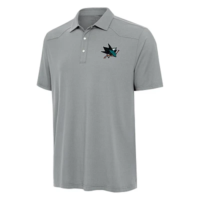 Men's Antigua Gray San Jose Sharks Western Polo