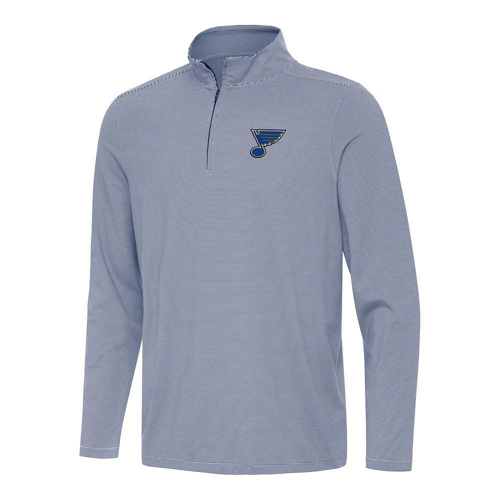 Men's Antigua Navy St. Louis Blues Twine Quarter-Zip Top