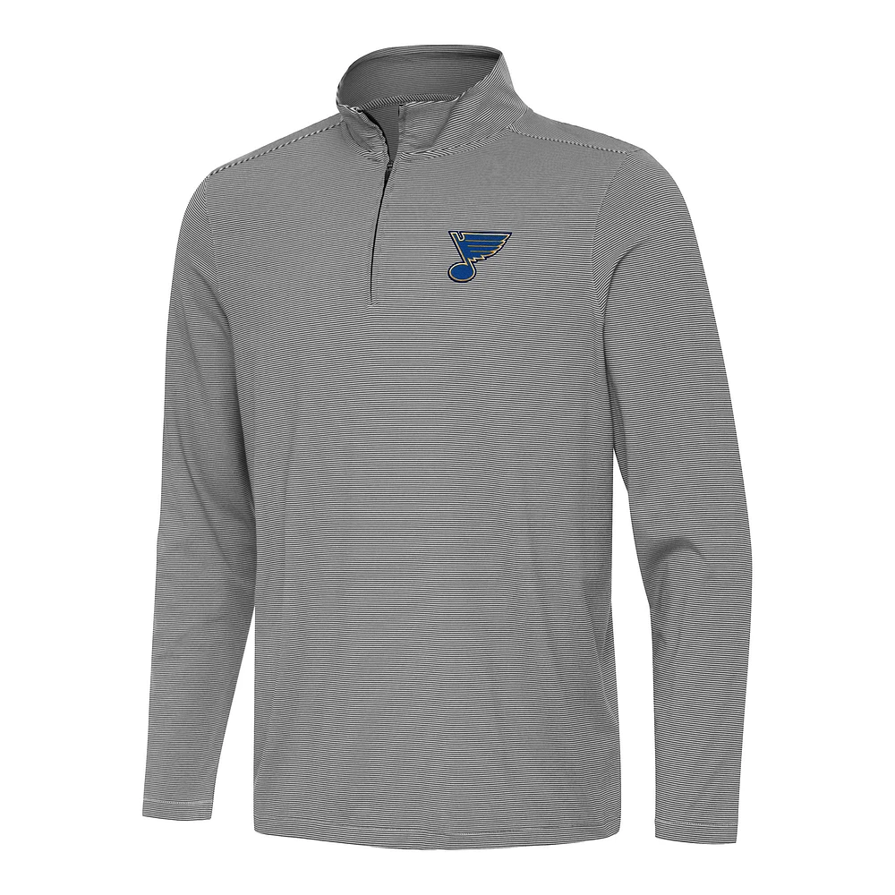 Men's Antigua Black St. Louis Blues Twine Quarter-Zip Top