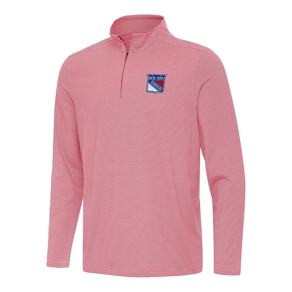 Men's Antigua New York Rangers Twine Quarter-Zip Top