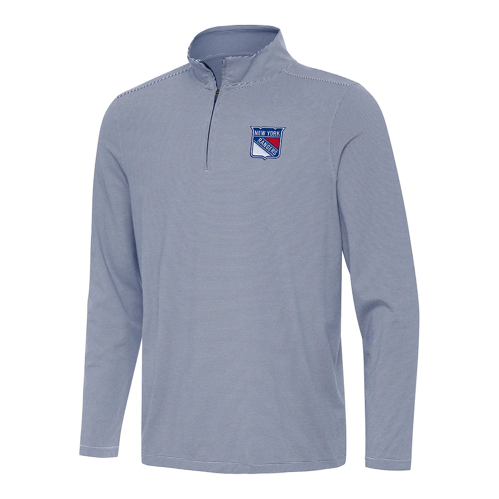 Men's Antigua Navy New York Rangers Twine Quarter-Zip Top