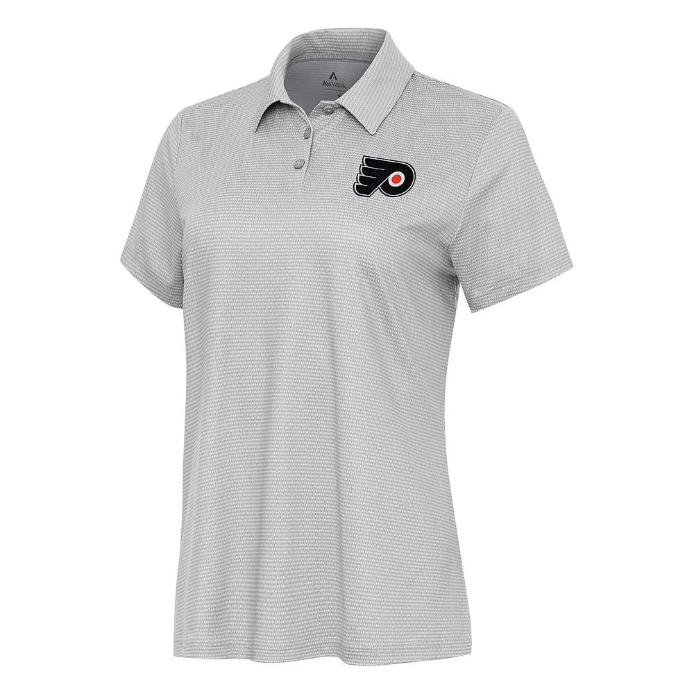 Women's Antigua White Philadelphia Flyers Rings Polo