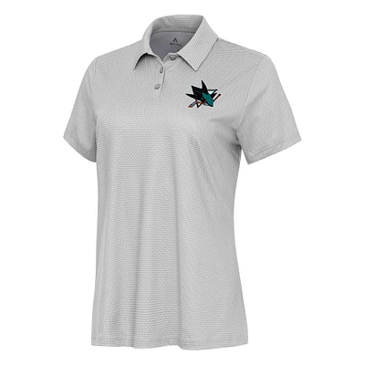 Women's Antigua White San Jose Sharks Rings Polo