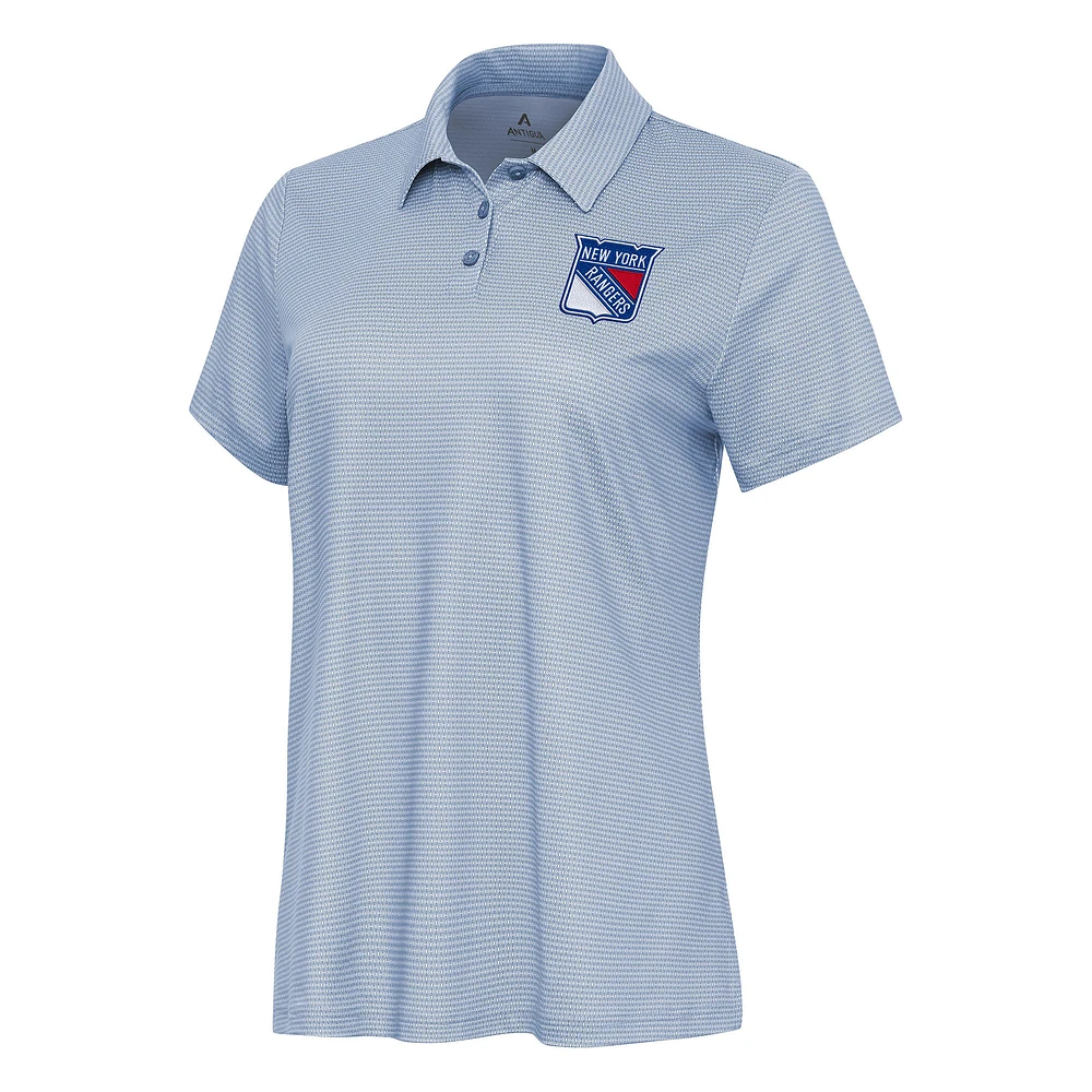 Women's Antigua White New York Rangers Rings Polo