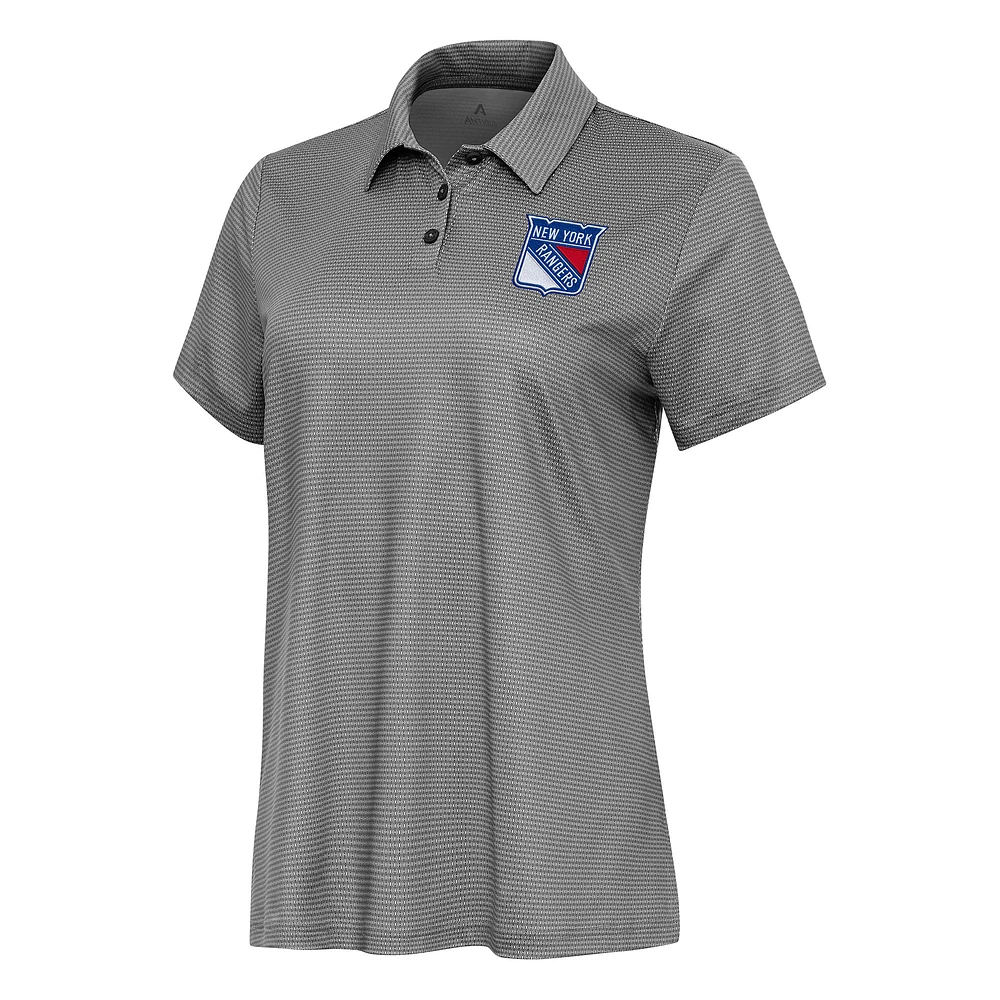 Women's Antigua White New York Rangers Rings Polo
