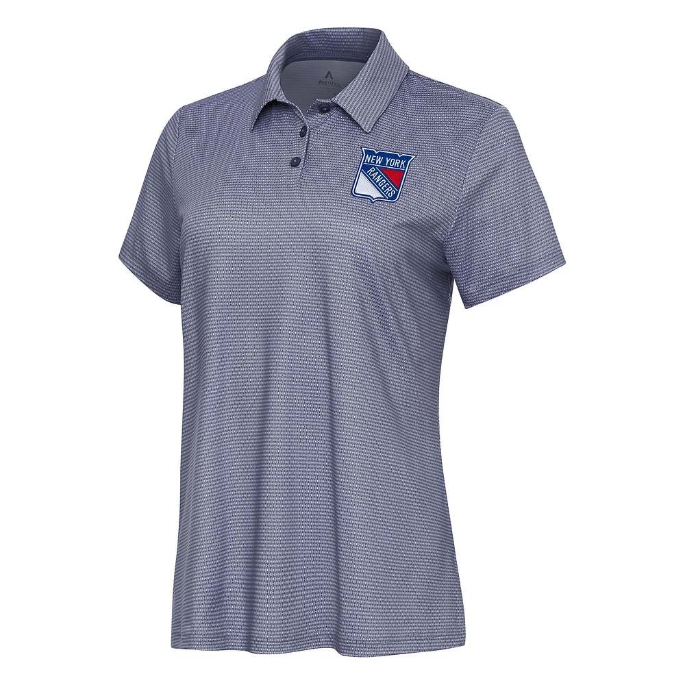 Women's Antigua White New York Rangers Rings Polo