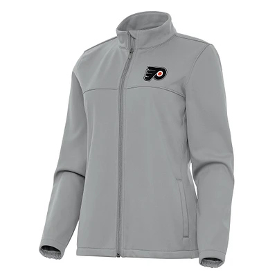 Women's Antigua Philadelphia Flyers Links 2 Full-Zip Golf Jacket