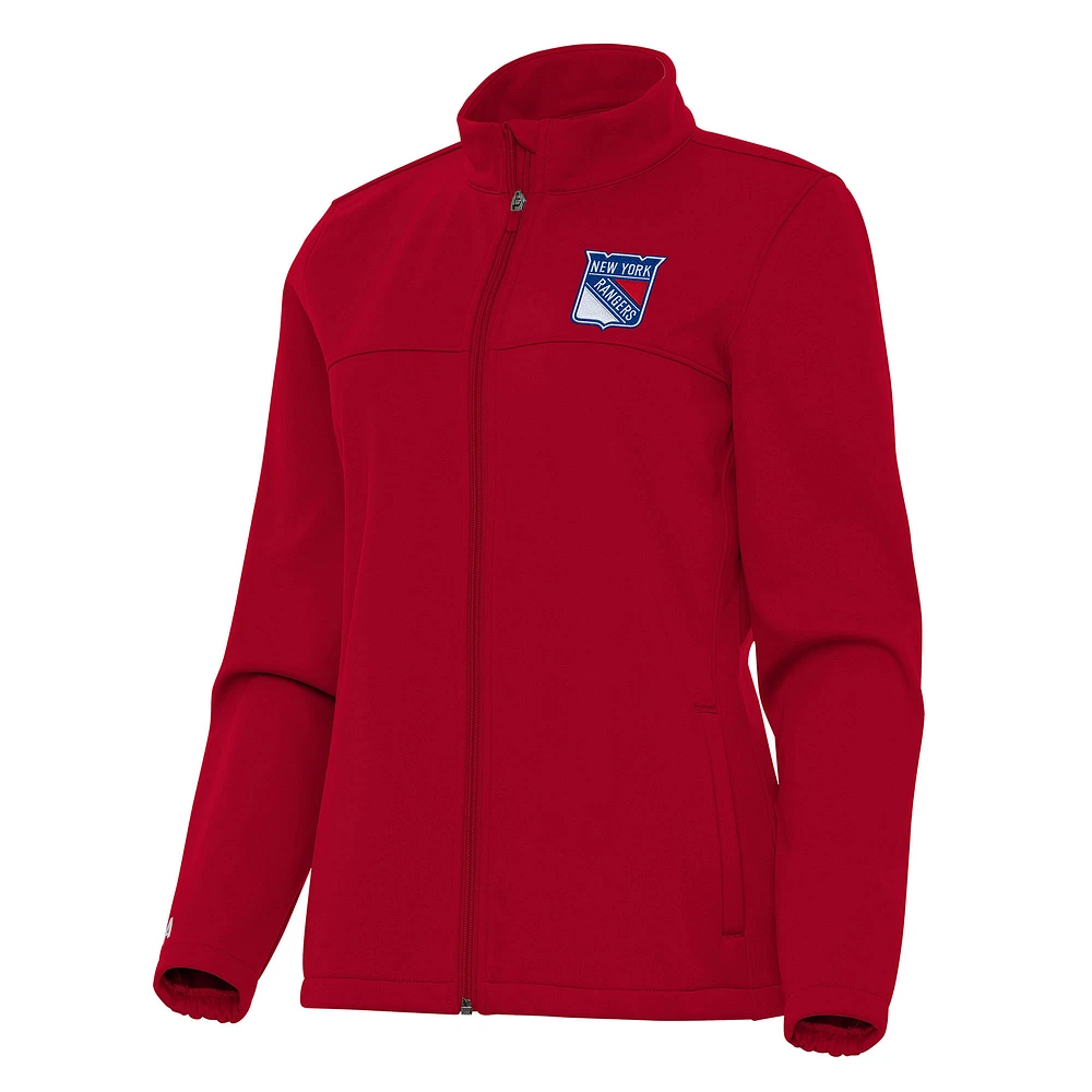 Women's Antigua New York Rangers Links 2 Full-Zip Golf Jacket
