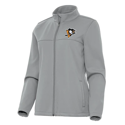 Women's Antigua Pittsburgh Penguins Links 2 Full-Zip Golf Jacket