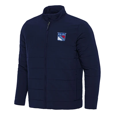 Men's Antigua Navy New York Rangers Swelter Full-Zip Puffer Jacket