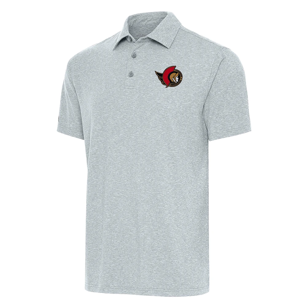 Men's Antigua Heather Ottawa Senators Big & Tall Par 3 Polo