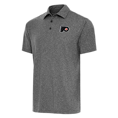 Men's Antigua Heather Black Philadelphia Flyers Big & Tall Par 3 Polo