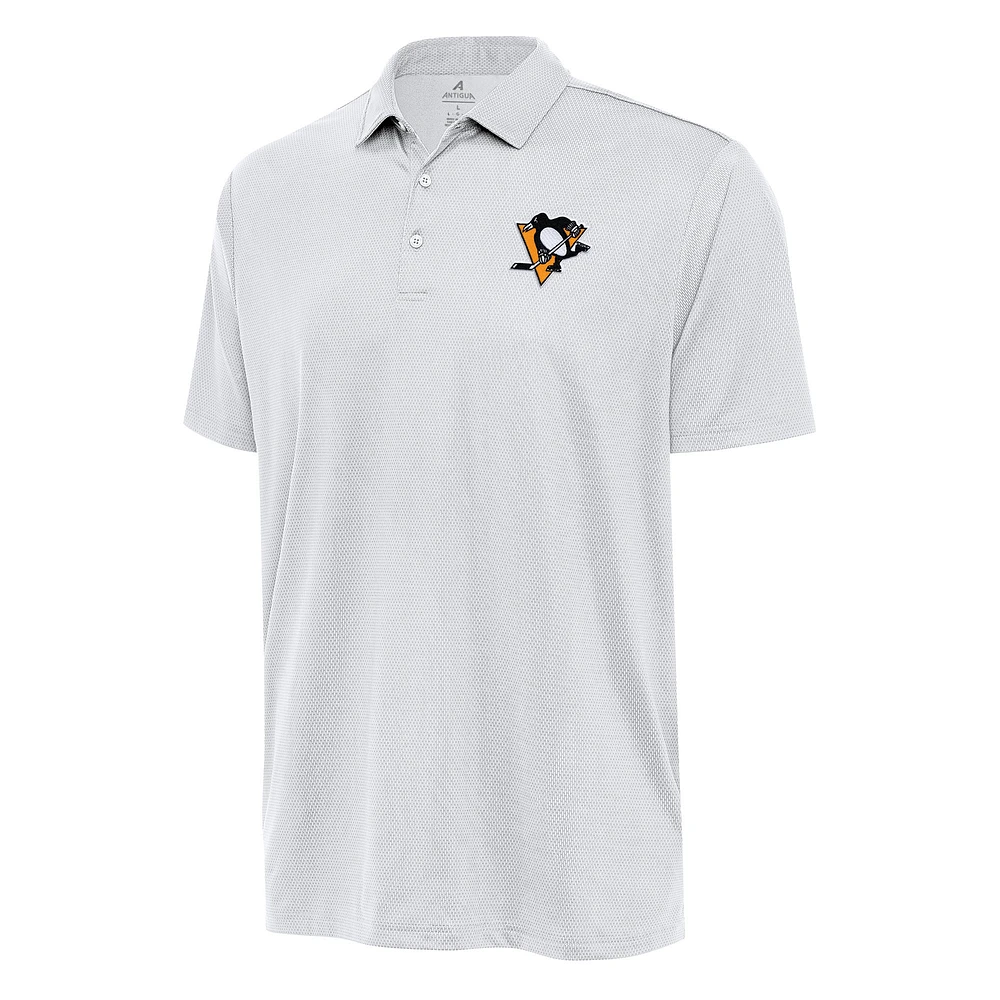 Men's Antigua White Pittsburgh Penguins Big & Tall Ellipse Polo